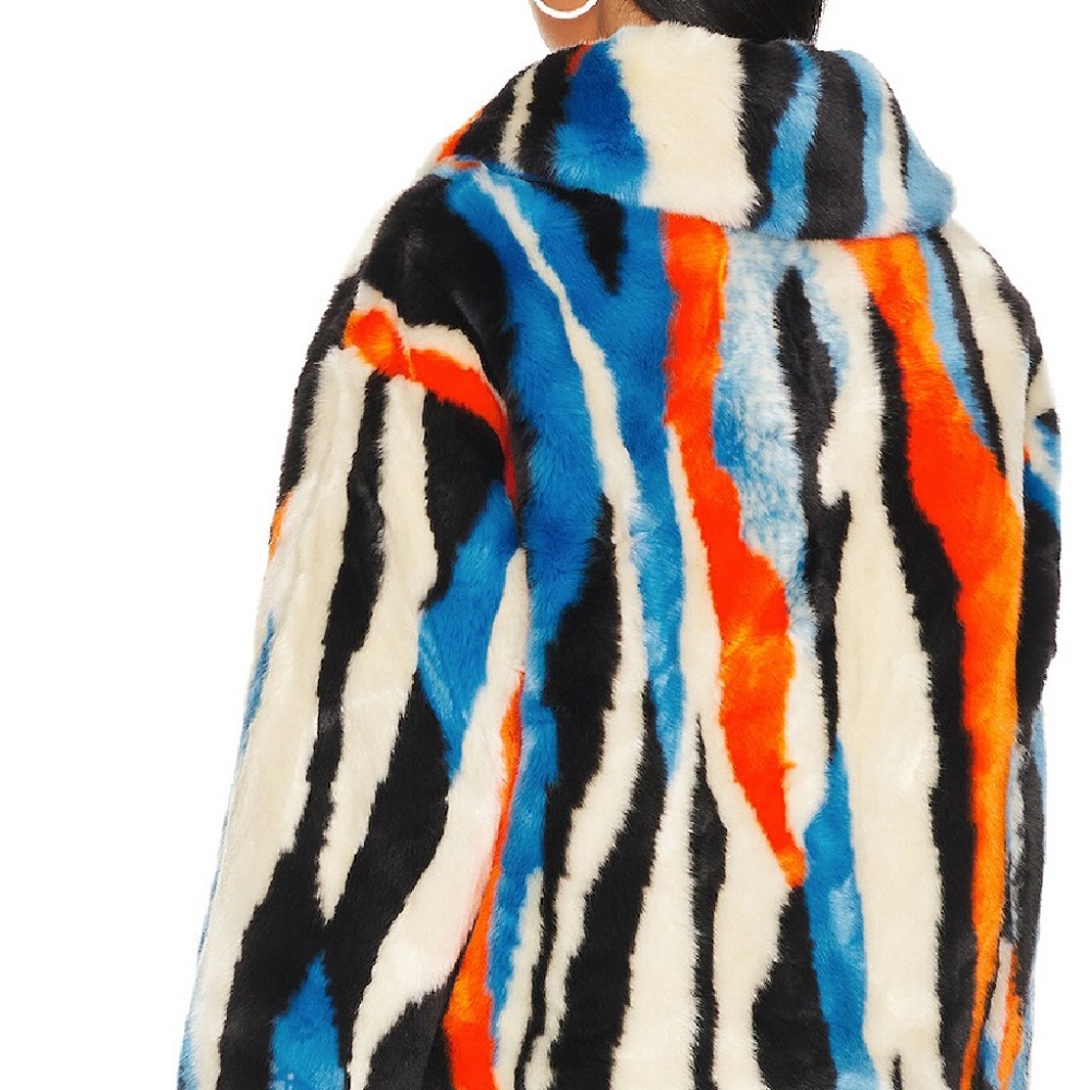 Jakke Traci Cropped Faux Fur Coat NWOT - Picture 4 of 6